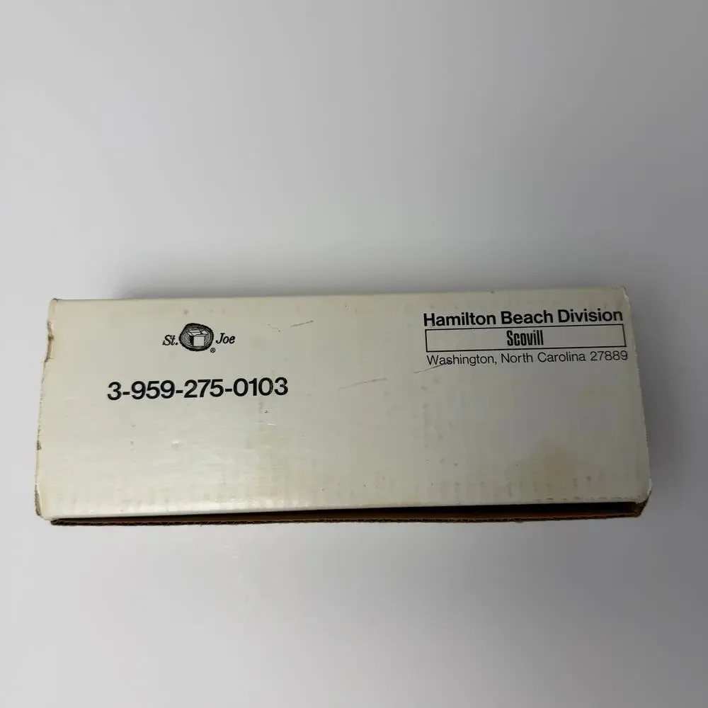 VTG Hamilton Beach 275ALB Electric Knife Almond Brown w Box Blades Retro Kitchen
